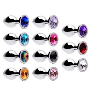 PLUG ANAL METAL COM PEDRA M SENSUAL LOVE