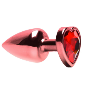 PLUG ANAL ABS ROSÊ CORAÇÃO PEDRA SENSUAL LOVE